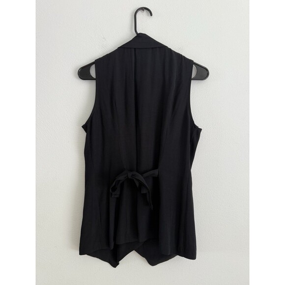 Vintage WD2 Diamond Waistcoat Vest Women Size M Black With Gold Tone Buttons - Picture 2 of 8